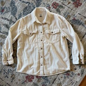 American Eagle Outfitters Cream Button Down Shirt